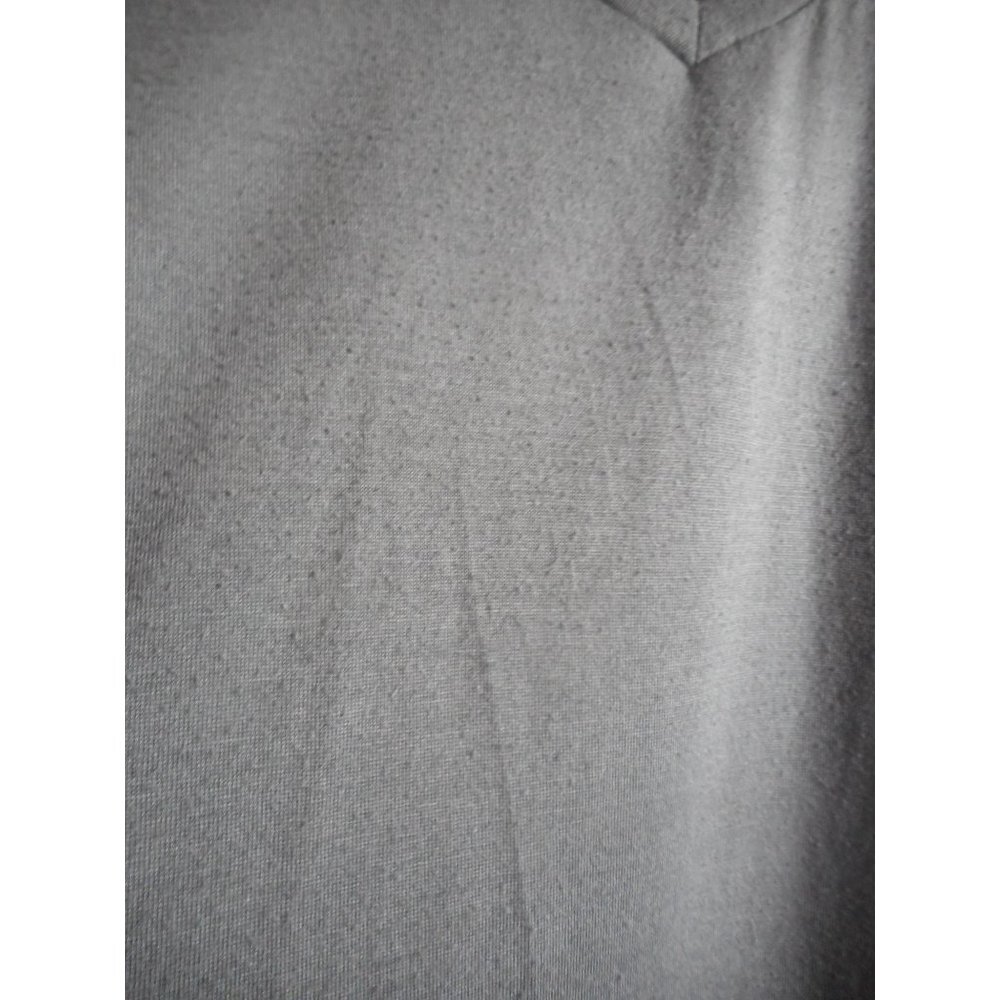 Sz 1x Lightweight Charcoal Grey short sleeve crisscross Knit v neck top - Picture 3 of 4